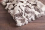 Platinum Fox Fur Fur Blanket Throw Cover - Image 2