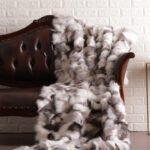 Platinum Fox Fur Fur Blanket Throw Cover
