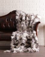 Platinum Fox Fur Fur Blanket Throw Cover