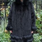 Plus Size Black Knit Mink Stroller Matching Fox 30980