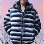Plus Size Chinchilla Jacket Hood 83744