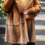 Plus Size Cognac Rex Rabbit Stroller Fox Collar 438373