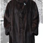 Plus Size Mahogany Mink Fur Stroller 34544