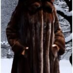 Plus Size Mahogany Mink Fur Stroller 9002