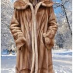 Plus Size Whiskey Mink 7/8 Fur Coat 22355
