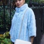 Powder Blue Mink Jacket B8844