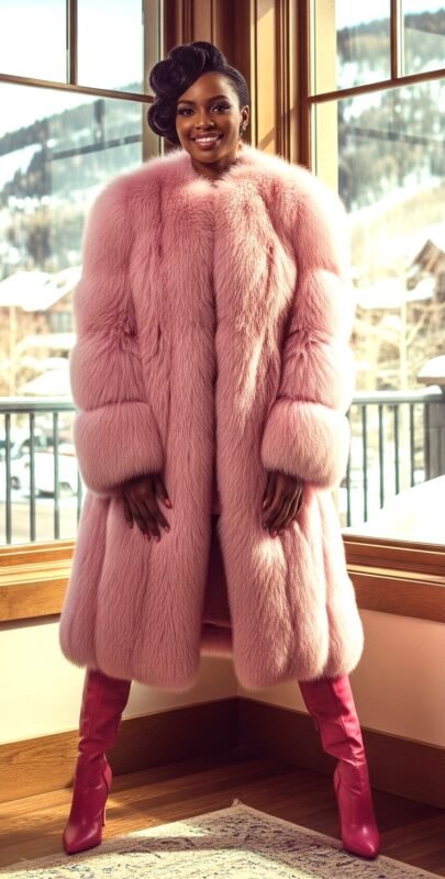 Pretty Pink Fox Coat 337