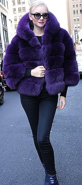 Purple Fox Jacket Hood 13958