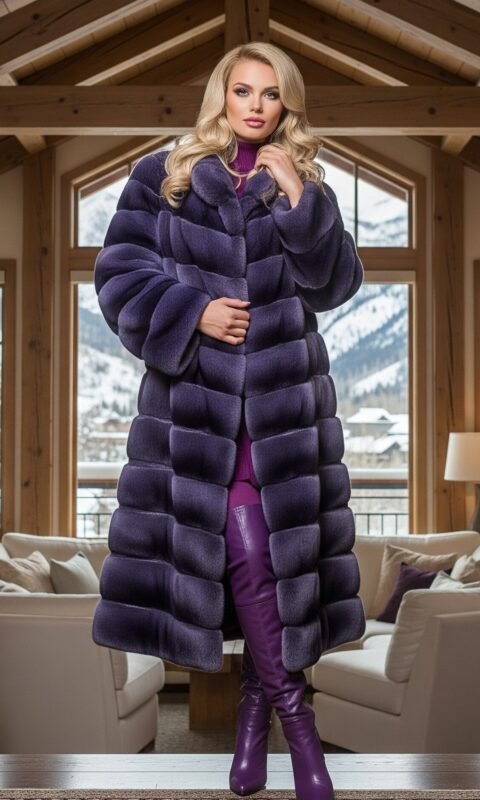 Purple Rex Rabbit Coat 2287