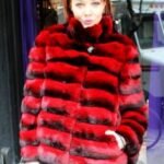 Red Chinchilla Fur Jacket Horizontal 644