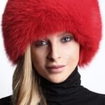 Red Fox Fur Bubble Hat 5210