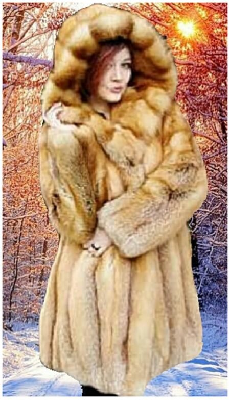 Red Fox Stroller Red Fox Fur Hood 8867