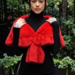 Red Rex Rabbit Capelet Floral 1264