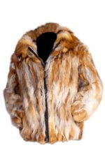 Red Fox Fur Jacket Hooded - Image 4
