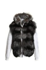 White Fur Lined Hooded Parka - Image 3