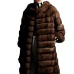 Round Collar Sable Fur Coat