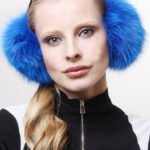 Royal Blue Fox Ear Muffs 3035