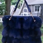 Royal Blue Fox Fur Bag 92827