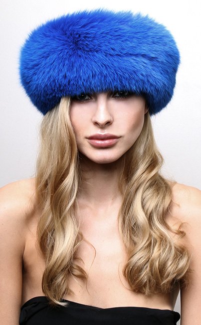 Royal Blue Fox Headband 0124