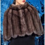 Russian Sable Fur Evening Cape Scalloped Back 498