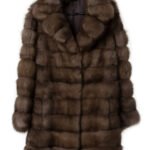 Russian Sable Fur Coat Shawl Collar