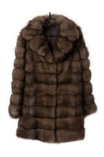 Russian Sable Fur Coat Shawl Collar