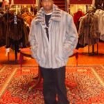 Sapphire Men's Mink Bomber Jacket Chinchilla Fur Collar 2331