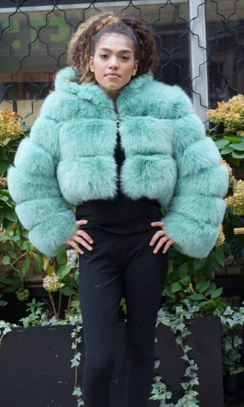 Seafoam Green Fox Jacket 3837