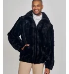 Section Mink Jacket with Full Mink Collar