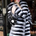 Sexy Chinchilla Fur Flared Stroller 9944