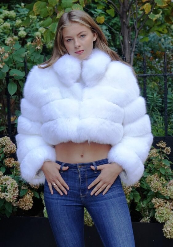 Short Bolero White Fox Jacket 94877
