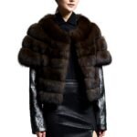 Short Sleeved Sable Fur Jacket
