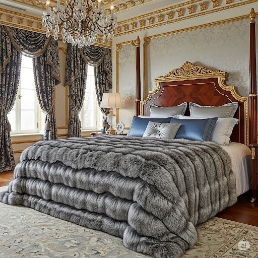 Silver Fox King Size Blanket 6543