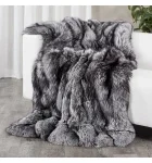 Full Pelt Silver Fox Fur Blanket