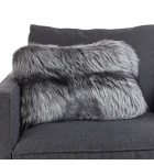 Full Pelt Silver Fox Fur Pillow
