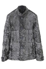 Men's Silver Swakara Lamb Fur Coat - Image 4