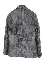 Men's Silver Swakara Lamb Fur Coat - Image 3