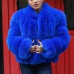 Special Purchase Royal Blue Fox Jacket 4848