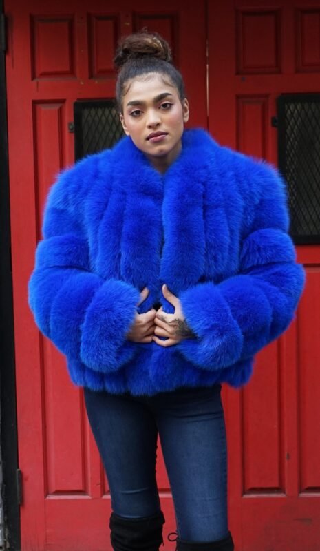 Special Purchase Royal Blue Fox Jacket 4848