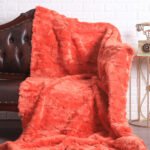 Santorini Sunset Rex Fur Fur Blanket Throw
