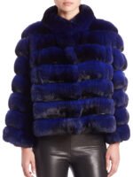 Electric Blue Chinchilla Coat