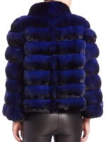 Electric Blue Chinchilla Coat - Image 2