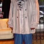 Tommy Ford Sapphire Mink Mens Stroller Chinchilla Collar