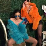 Turquoise Fox Stroller Orange Mink Jacket