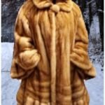 Whiskey Mink Fur Swing Stroller Bell Sleeves Directional Bottom 8877