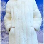White Fox Fur Stroller Diagonal Fur Sleeves 88912
