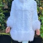 White Rex Rabbit Tibetan Lamb Trim 2928