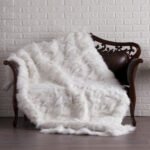 White Fox Fur Fur Blanket Throw Cover Helena - Image 4