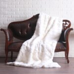 White Rex Fur Fur Blanket Throw - Image 4