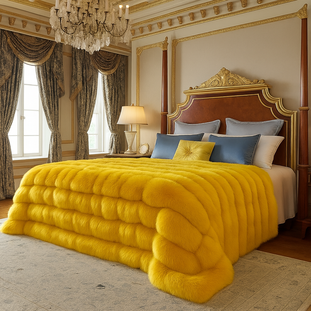 Yellow Fox King Size Bedspread Yellow Fox King Size Bedspread